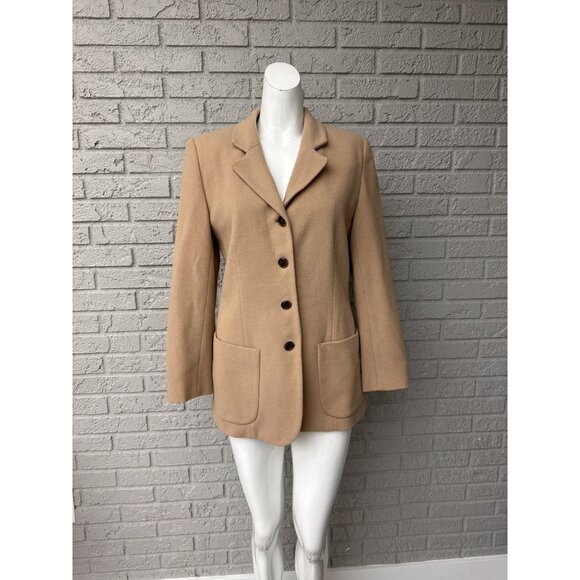 Ann Taylor Women Caramel Wool Cashmere Blend Jacket Size 6P - Picture 1 of 8
